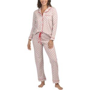 POPPY & CLAY 2pc Organic Cotton Packaged Plaid Notch Pajama Set
